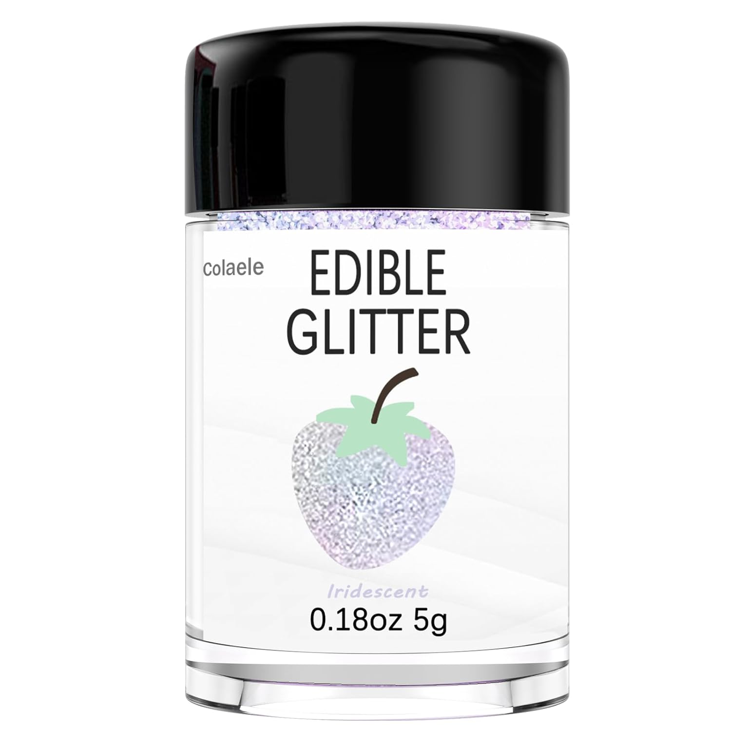 Iridescent Edible Glitter for Drinks - 5 Grams Prism Powder Cocktail Drink Glitter Food Grade Luster Shimmering Dust Vegan Metallic Food Coloring Sprinkle for Cake Decorating, Chocolates, Fondant Pops