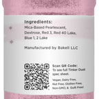 BAKELL Pink Rose Edible Glitter, 45 Grams | TINKER DUST Edible Glitter | KOSHER Certified | 100% Edible Glitter | Cakes, Cupcakes, Cake Pops, Drinks, Dessert Vegan Glitter & Dusts (45g Shaker, Pink Rose)