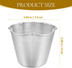 6pcs Flower Shape Pudding Moulds Aluminum Baking Cups Non Stick Round Nonstick Egg Tart Cupcake Muffin Cheesecake Mould for Baking Tool Cake Mold Silicone Egg Molds