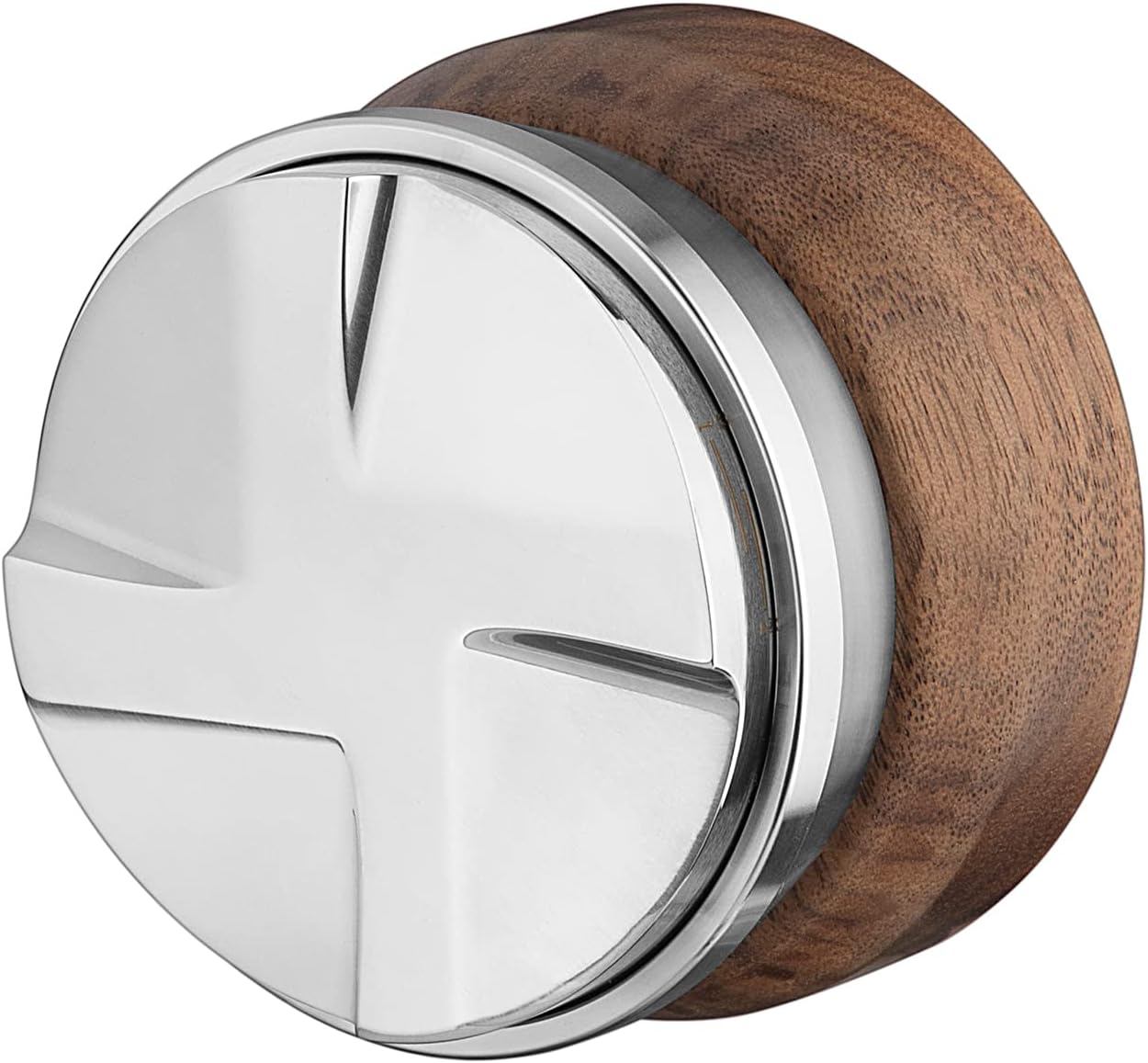 MOJAE 51mm Espresso Distributor, Espresso Distribution Tool, Coffee Distributor Adjustable Depth Espresso Leveler with Walnut Wood Handle, Fits for 51mm Portafilter