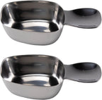 Honey Bear Kitchen 1/4 Cup 60 ml Leave-in Canister Scoops, Polished Stainless Steel (Set of 2)