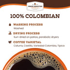 Fresh Roasted Coffee,100% Colombian, 5 lb (80 oz), Medium Roast, Kosher, Whole Bean