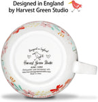 Friendship Coffee Mug, Premium 20 oz Bone China Coffee Tea Hug Mug, Perfect Birthday, Holiday, and Christmas Gift for Women and Female Friends, Designed in England by Harvest Green Studio