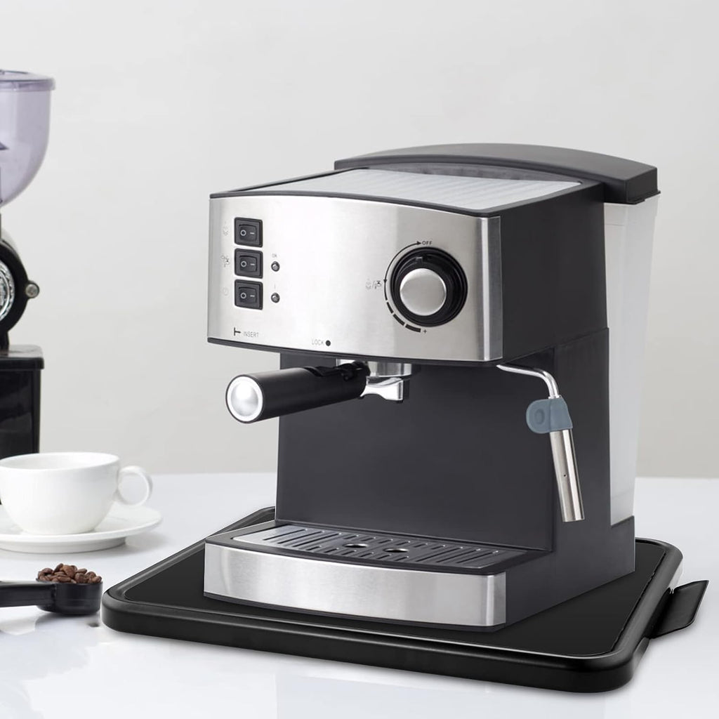 Kitchen Caddy Coffee Maker Sliding Tray, Premium Under Cabinet Appliance Coffee Maker Toaster Blender Air Fryer Stand Mixer (Alloy Steel, 11.7" W x 13.8" D)