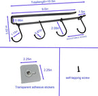 Adjustable Mug Hooks - Secure & Sturdy-Designed for Ease of Use & Durability-Ideal for Kitchens & Pantry Storage-Black Finish for a Sleek & Modern Look