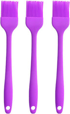 Silicone brush, Oil Brush for BBQ Kitchen Cooking Baking and Grilling(3 PCS,Purple)