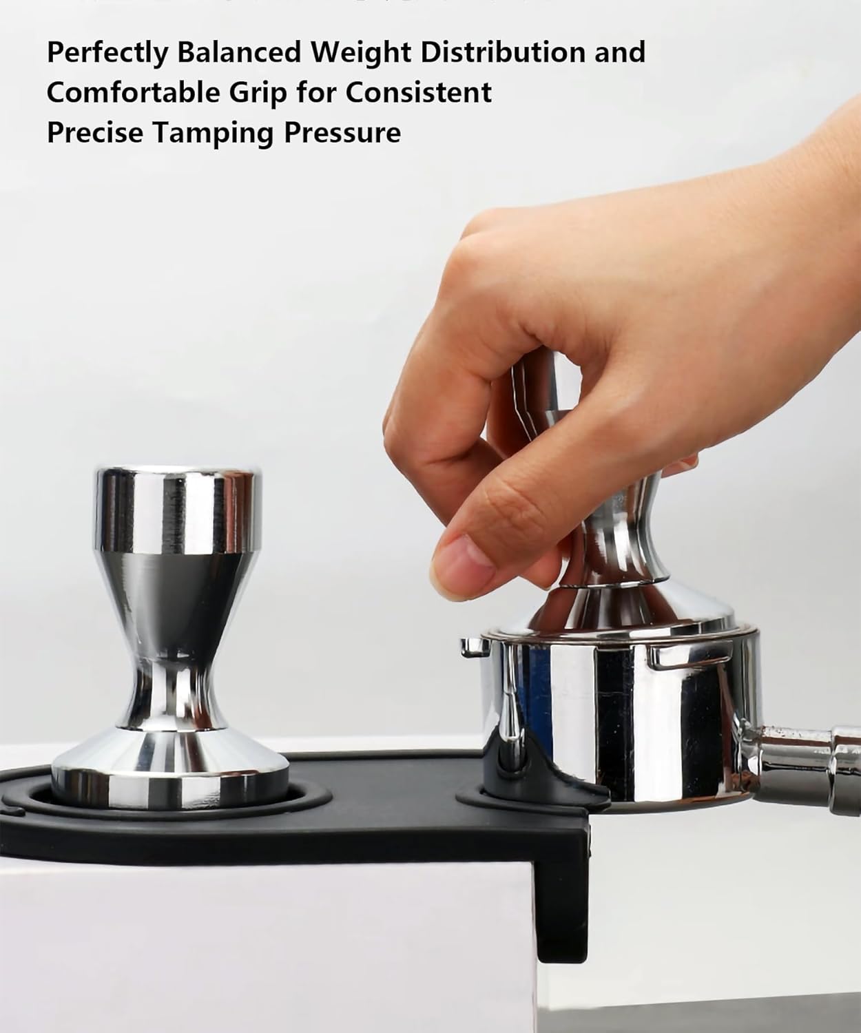 Coffee Tamper Press Chromed (49 mm / 1.9"