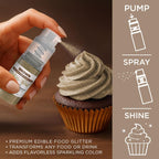 Bakell - Brown Tinker Dust (4g, 1x Mini Spray Pump) Edible Glitter for Food, Desserts, and Beverages!