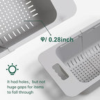 Yatmung Adjustable Freezer Baskets - Chest & Deep Freezer Organizer Bins - Expandable Storage Bins with Handle - Kitchen Organization Accessories - Gray, 2-PACK