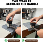 Espresso Tamping Mat - Espresso Tamping Station Food Grade Silicone Coffee Tamper Mat Espresso Accessory for Baristas Home Kitchen Bar Coffee Shop 7.2In x 6.7In (Gray)