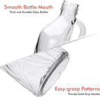 1 Pack 36oz Clear Glass Pitcher with Lid and Handle,Coffee Carafe Beverage Serveware,Water Jug for Making Tea and Juice