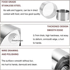 6 Packs Cake Rings Stainless Steel Nonstick Tart Ring Cake & Pastry Ring, Dessert Rings Set Round Cake Rings Mold 2-Inch