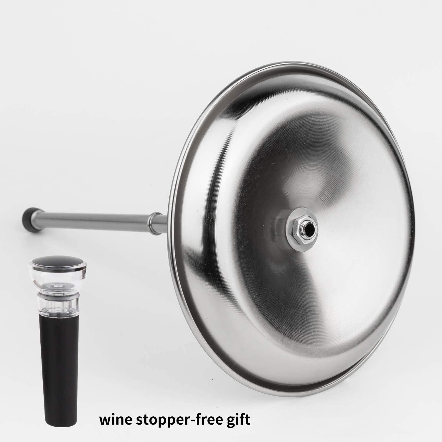 Wine Decanter Drying Stand with Silicone Head to Prevent Scratches-Detachable Shelf Decanter Rack Holder with Drip Catching Base with Wine Bottle Stopper, Decanter and Wine Glass NOT Included