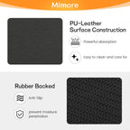 Mimore Coffee Mat - 18x24 Inch Black Countertop Mat - Absorbent, Hides Stains, Rubber Backed - Dish Drying Mat Fits Under Coffee Maker or Espresso Machine (Compatible with Ninja Luxe Cafe)