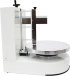 TECHTONGDA Cake Cream Spreading Frosting Icing Turntable Automatic Coating Machine with Graduated Scraper 60-320RPM Rotating Speed for 6-14inch Cakes White