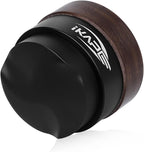 IKAPE 53MM Coffee Distributor, New Wooden Handle Design, Gravity Adaptive Espresso Distributor Fits All 54MM Espresso Portafilter, Compatible with 54MM Breville Bottomless Portafilter
