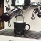 homEdge Mini Procelain Espresso Cup, 4 Ounces / 120 ml Tiny Ceramic Coffee Mugs Demitasse for Espresso, Tea- Set of 6, Black