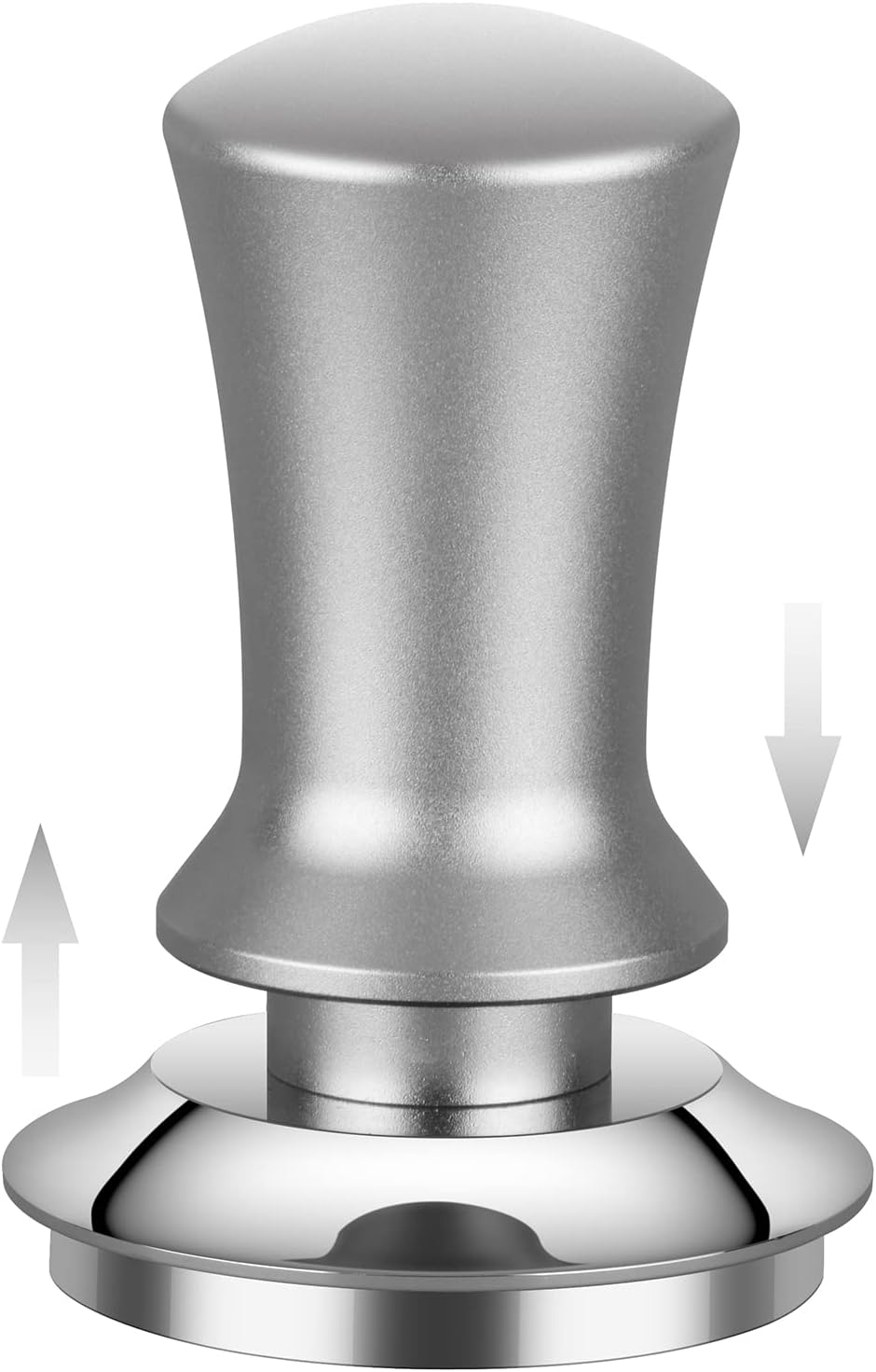 Calibrated Spring Loaded Coffee Tamper for Espresso Machine - Essential Espresso Tool for Perfect Tamping Results - Fits Portafilter Baskets(58mm, Silver)
