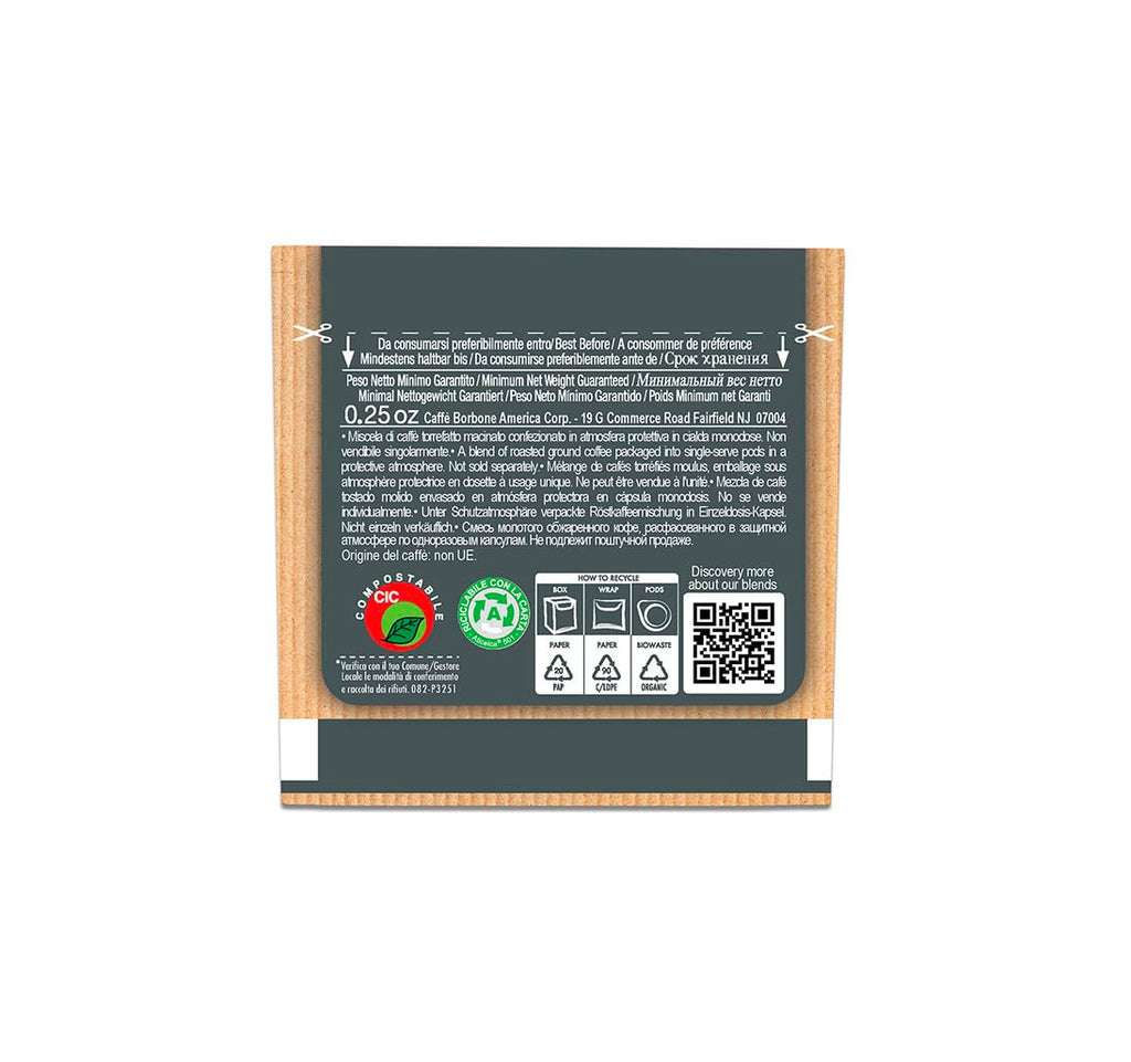 Caffè Borbone Espresso Paper Pods, Black Blend, Intense and Robust, Medium Roast ESE Pods, Authentic Italian Espresso - 50 Count