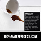 GORILLA GRIP Silicone Coffee Mat, 18x28, Espresso Drink Bar Station Accessories, Waterproof Heat-Resistant Dish Drying Mats, Stay in Place on Kitchen Counter, Home Kitchen Decor Essentials, White