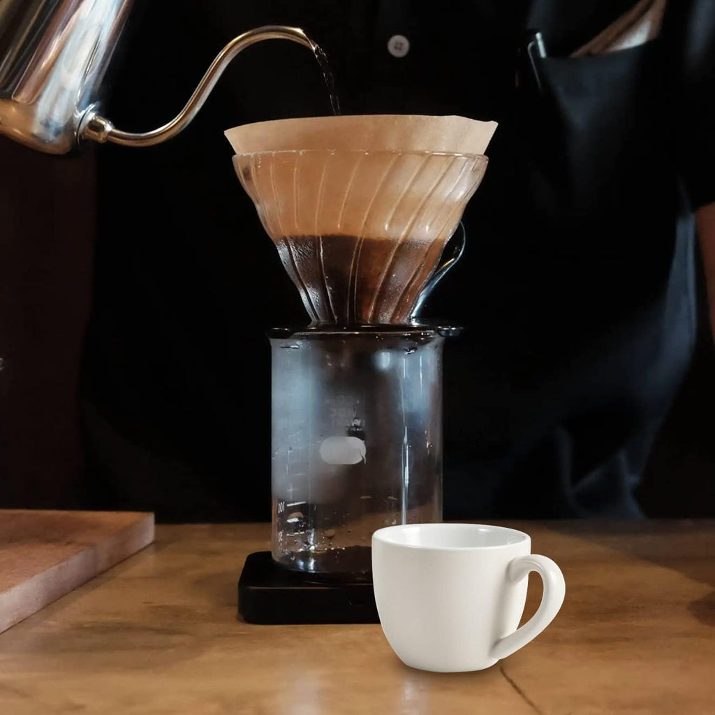 homEdge Mini Procelain Espresso Cup, 3 Ounces / 90 ml Tiny Coffee Mugs Demitasse for Espresso, Tea- White