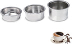 51mm Coffee Filter Basket, Stainless Steel Coffee Filter Reusable Coffee Machine Filter Accessory, Single/Double/Four Cup Single Wall Coffee Pressurized Porous Filter