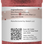 BAKELL Christmas Red Edible Glitter, 45 Grams | TINKER DUST Edible Glitter | KOSHER Certified | 100% Edible Glitter | Cakes, Cupcakes, Cake Pops, Drinks, Dessert Vegan Glitter & Dusts (45g Shaker, Christmas Red)