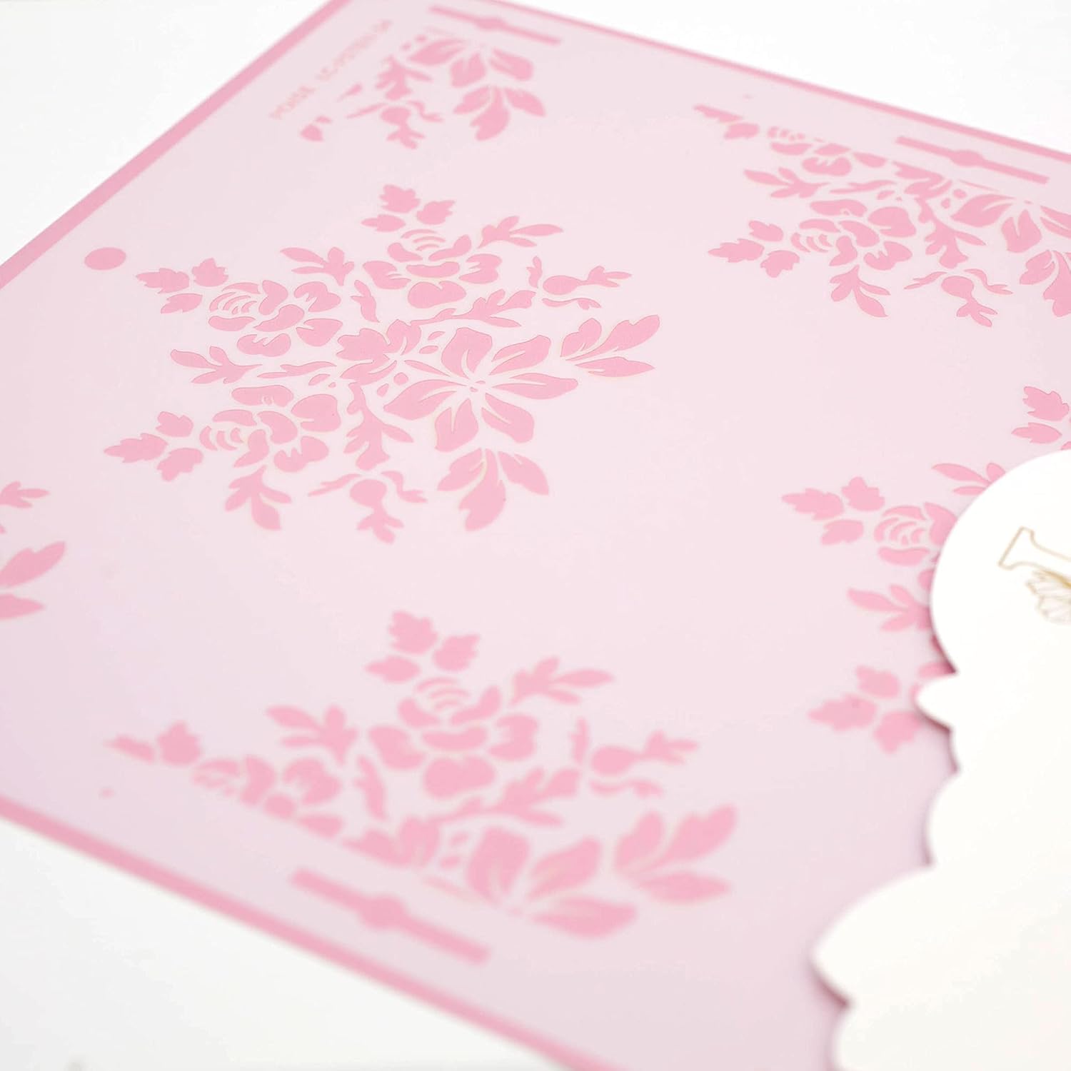 Cake Decorating Stencil for Tall Buttercream Cake, Royal Icing, Ganache, Paint, Airbrush (Poise)