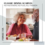 Adult Bib Scarf - Dignified Alternative to Bibs | Washable and Reusable Clothing Protectors for Eating