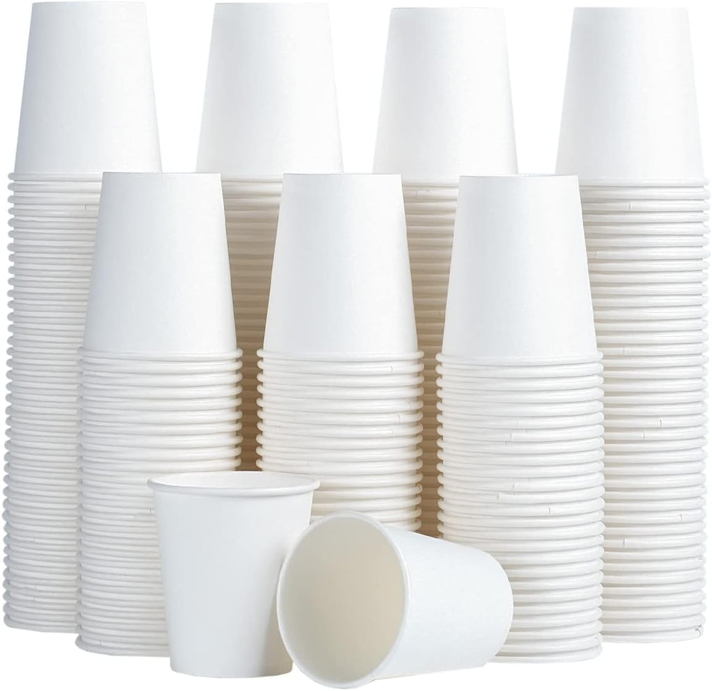 300 Pack 5 oz Paper Cups, White Paper Disposable Cups, Small Bathroom Mouthwash Cups, Hot/Cold Drinking Cups for Bathroom, Home, Party, Office, Picnic, Travel