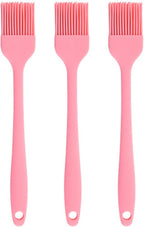 Silicone brush, Oil Brush for BBQ Kitchen Cooking Baking and Grilling(3 PCS,Pink)