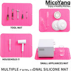 Silicone Dish Drying Mat for Multiple Usage,Easy clean,Eco-friendly,Heat-resistant Silicone Mat for Kitchen Counter or Sink,Refrigerator or Drawer Liner Rose 2XL 24 inches x 18 inches