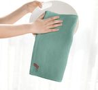 Artoid Mode 100% Cotton Light Green Waffle Weave Kitchen Dish Cloths, 12x12 Inch Ultra Soft Absorbent Quick Drying Kitchen Dish Towels Set of 6