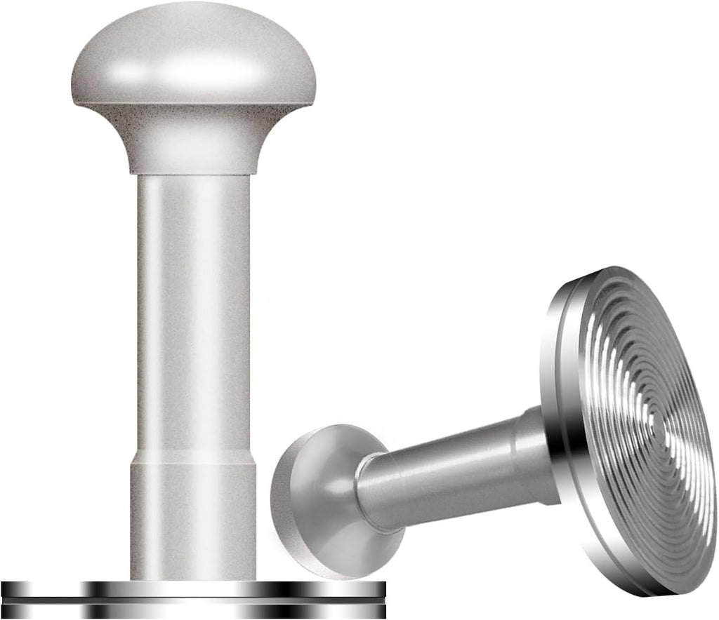 53.3mm Espresso Tamper - Premium Barista Coffee Tamper with Aluminum Handle and Stainless Steel Base, Compatible with Breville Barista Express 54mm Portafilter Basket (Silver)