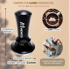 7 Pack Espresso Tamper Station&Coffee Distributor Tamper&Espresso WDT Stirrer&Coffee Tamping&Brush&Coffee Dosing Funnel&Espresso Puck Screen, Multipurpose Tools for Bar Home Office (51 mm)