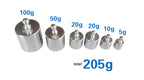 MAGIKON Precision Steel Scale Calibration Weight Kit, M2 Class, 205 Gram