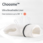 Oven Gloves Liquid Silicone Gloves Food Grade Heat Resistant Mitts with Fingers, for Cooking Baking Grilling Waterproof, with Nylon Liner, White, Large