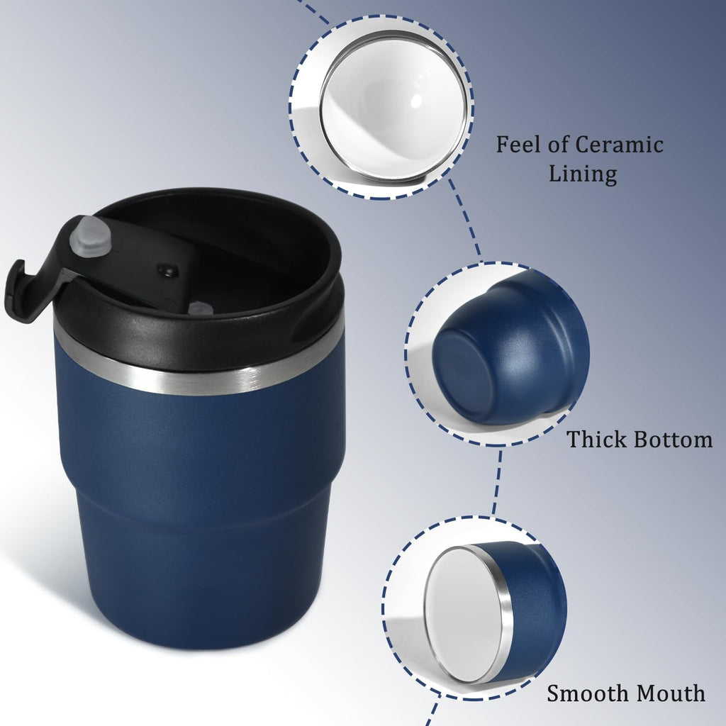 4oz Espresso Cups, Insulated Espresso Cups Set of 2, Expresso Shots Cup, Stainless Steel Shot Glasses for Coffee, Portable Espresso Travel Mug for Camping