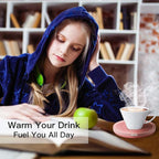 Smart Coffee Warmer, BESTINNKITS Auto On/Off Gravity-Induction Mug Warmer for Office Desk Use, Candle Wax Cup Warmer Heating Plate (Up to 131F/55C) (Pink)