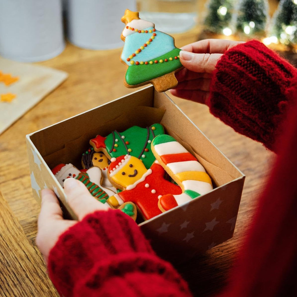Christmas Cookie Cutter Set - 6 Pieces Christmas Cookie Cutter Shapes, Stainless Steel Cookie Cutters - Gingerbread Man, Snowflake, Christmas Tree, Angel, Snow Man,Candy Cane for Holiday