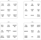 Mini Heart Conversation Cookie Cutter and Stencil Set Bundle Family Love Bakery Cutter Valentine Stencils DIY Bakery for Wedding Holiday and Lover Kids Painting Coloring Pages Comb (Mini Heart)