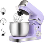 Stand Mixer, Kitchen in the box 3.2Qt Small Electric Food Mixer,6 Speeds Portable Lightweight Kitchen Mixer for Daily Use with Egg Whisk,Dough Hook,Flat Beater (Purple)