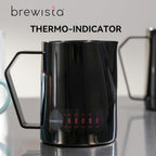 Brewista Precision Milk Frothing Pitcher, Steaming Jug, Coffee, Espresso Machine Accessories for Barista, Latte Art, Cappuccino, Stainless Steel Cup, 24 oz/720 ml, Matte Black