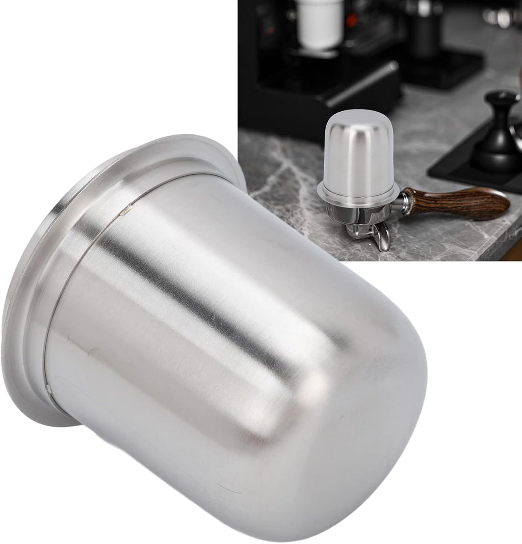 58mm Dosing Cup, Espresso Dosing Cup, Coffee Dosing Cup Fits 58mm Portafilter, 150ml Stainless Steel Universal (Brushed Silver)