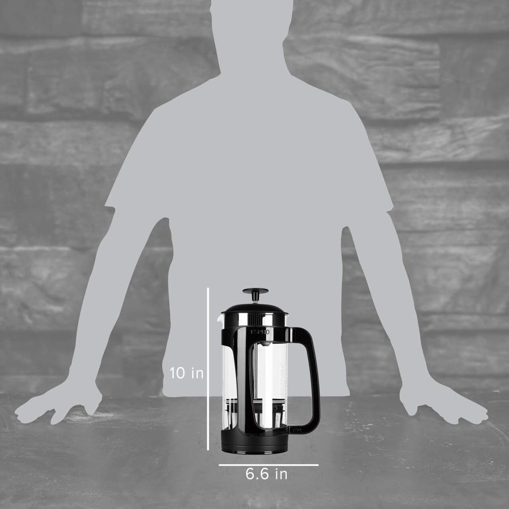 ESPRO - P3 French Press Coffee Maker – Patented Double Microfilter for Sludge and Grit Free Coffee, Black, 32 oz