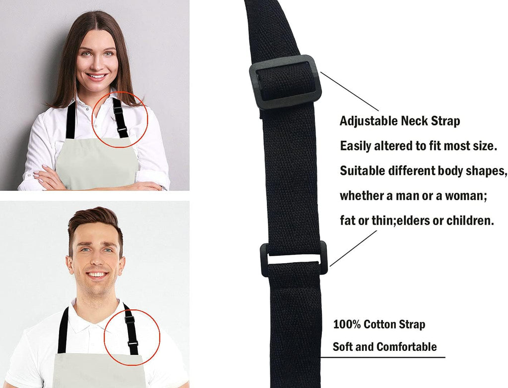 Herbs and Wild Flowers Bib Apron with Adjustable Neck for Men Women,Suitable for Home Kitchen Cooking Waitress Chef Grill Bistro Baking BBQ Cobbler Apron