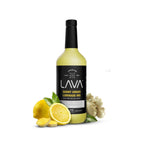 LAVA Premium Skinny Ginger Lemonade Vodka Cocktail Mix made with Sicilian Lemon Juice, Candied Ginger Puree (Skinny Ginger Lemonade Mixer, 1 Bottle (33.8 Ounces))