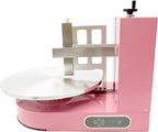 Automatic Cake Decorating Machine, Electronic Cream Coating Spreading Smooth Machine with Graduated Scraper 0-320RPM Rotating Speed,Cake Bread Spreader Machine for 4-16inch Cakes,Pink