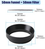 58.5mm Espresso Dosing Funnel and Puck Screen Set, Espresso Coffee Dosing Ring & 1.7mm 316 Stainless Steel Espresso Portafilter for Coffee Portafilter Filter Basket