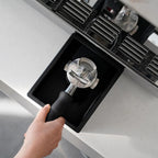 watchget Espresso Knock Box, Coffee Ground Knock Box, Dual Function Storage and Tamping Tool with Non-Slip Base, Made of Durable ABS Plastic, Perfect for Baristas and Coffee Enthusiasts, Black